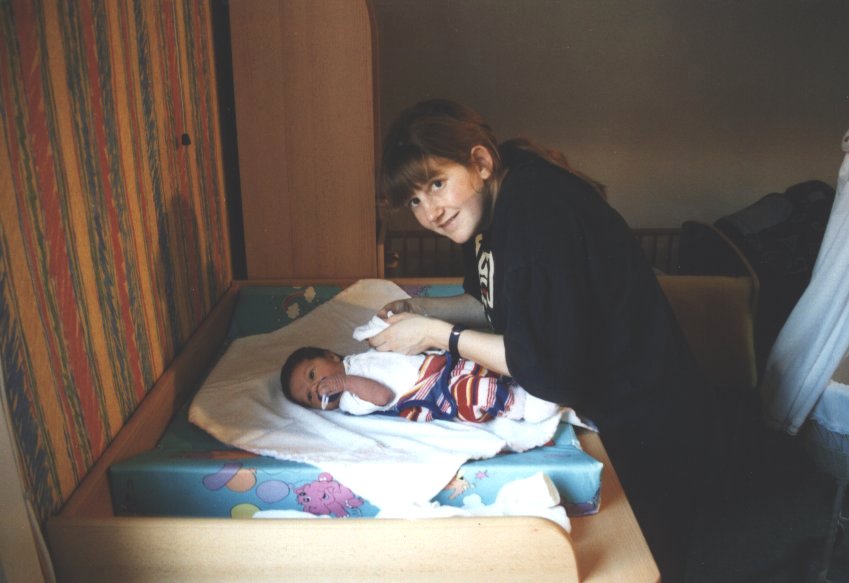 Mit der Mama...